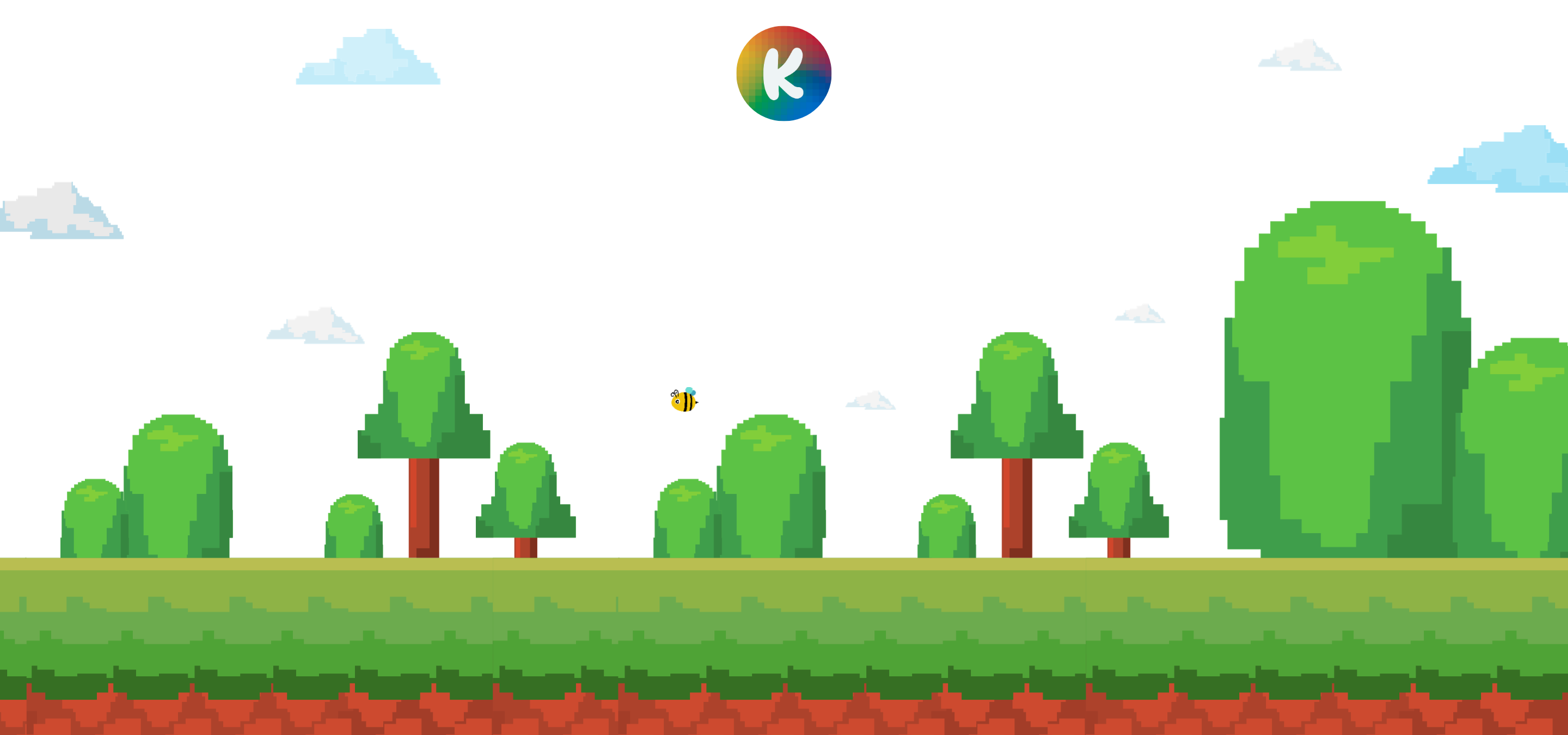 dessin pixel d'un parc